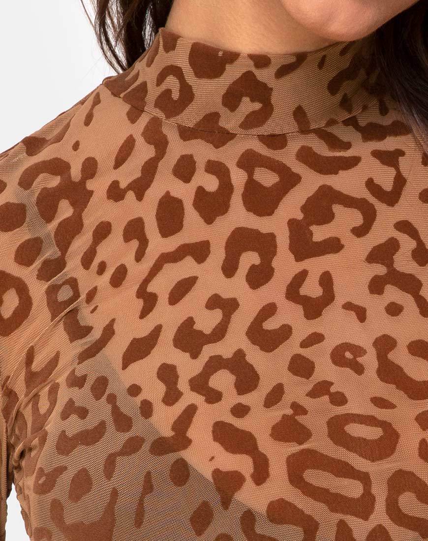 Imagen de Lara Crop Top en Animal Flock Tan Marrón