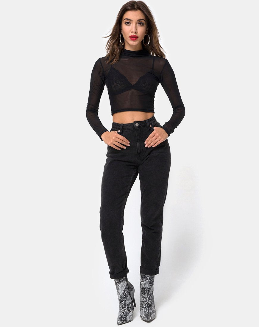 Imagen de Rhala Crop Top en red negro