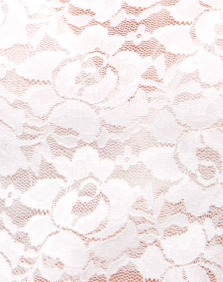 Imagen de Lara Crop Top en encaje rosa Blanco
