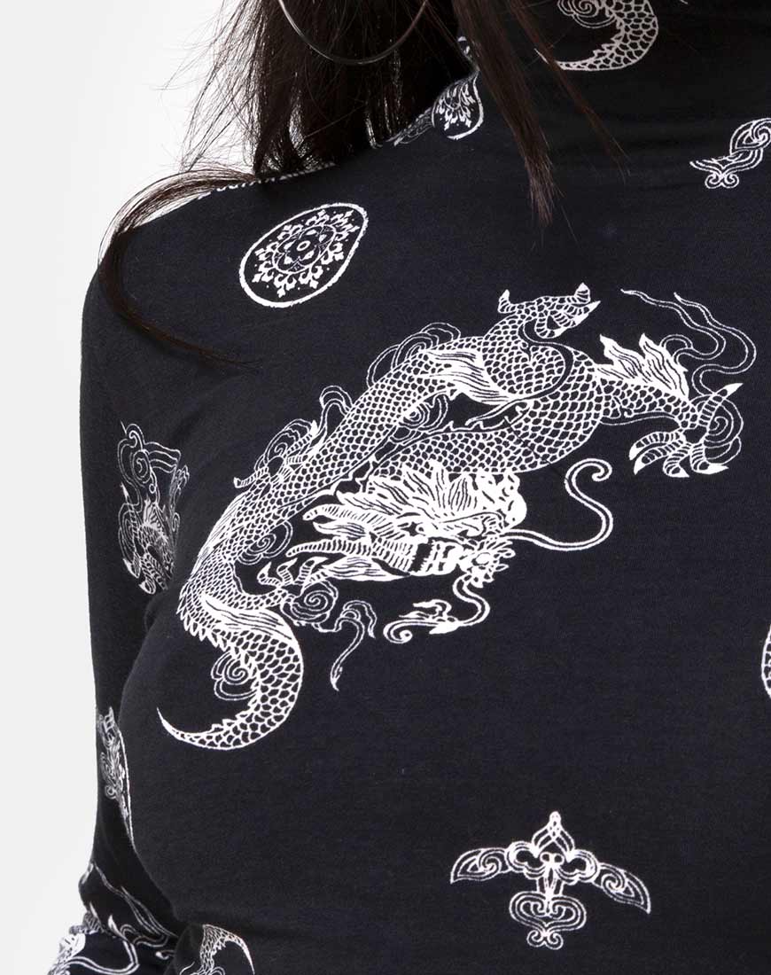 Imagen de Lara Crop Top en Negro Dragón