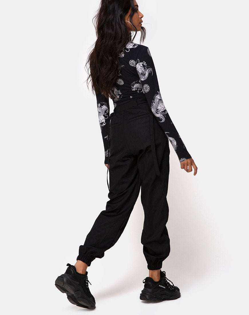 Imagen de Lara Crop Top en Negro Dragón