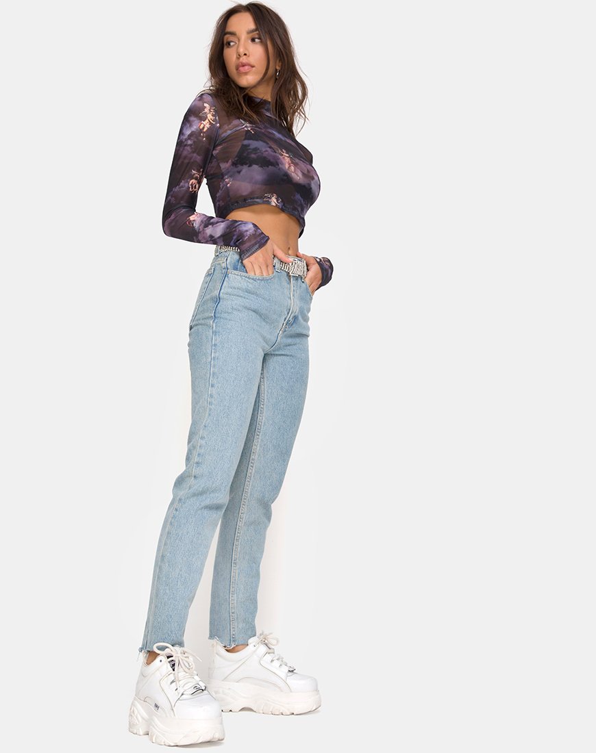 Imagen de Lara Crop Top en malla Dark Angel