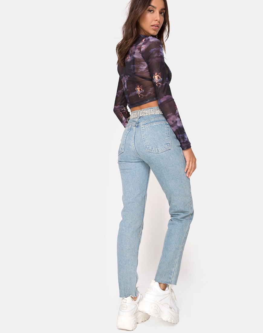 Imagen de Lara Crop Top en malla Dark Angel