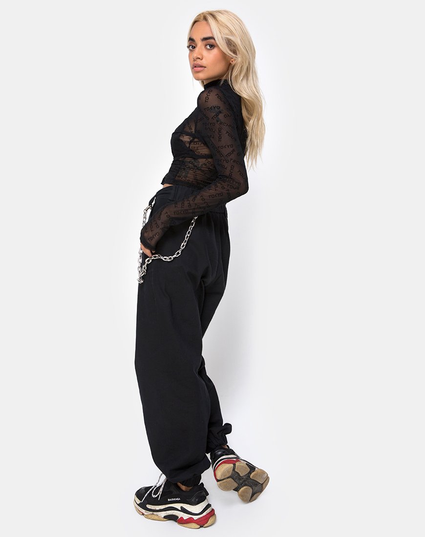 Imagen de Lara Crop Top en Red Tokio Techno Negro