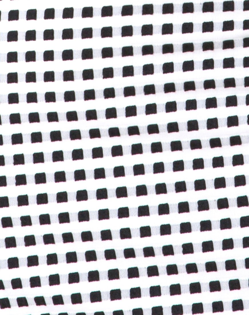 Imagen de Vestido Laras en Gingham Negro Marfil