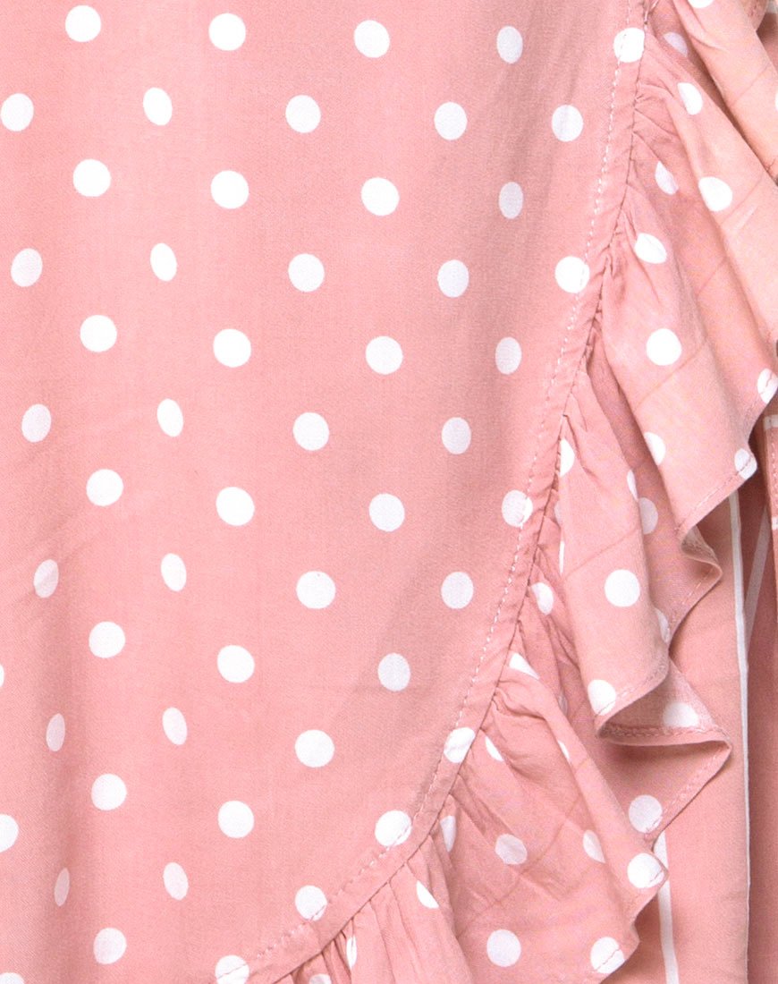 Imagen de Lasky Slip Dress in Spot Stripe Pink and White