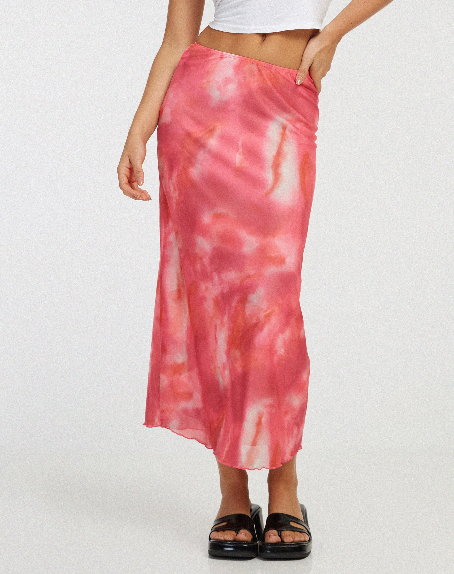 imagen de Lassie Maxi Skirt en rosa difuminado abstracto