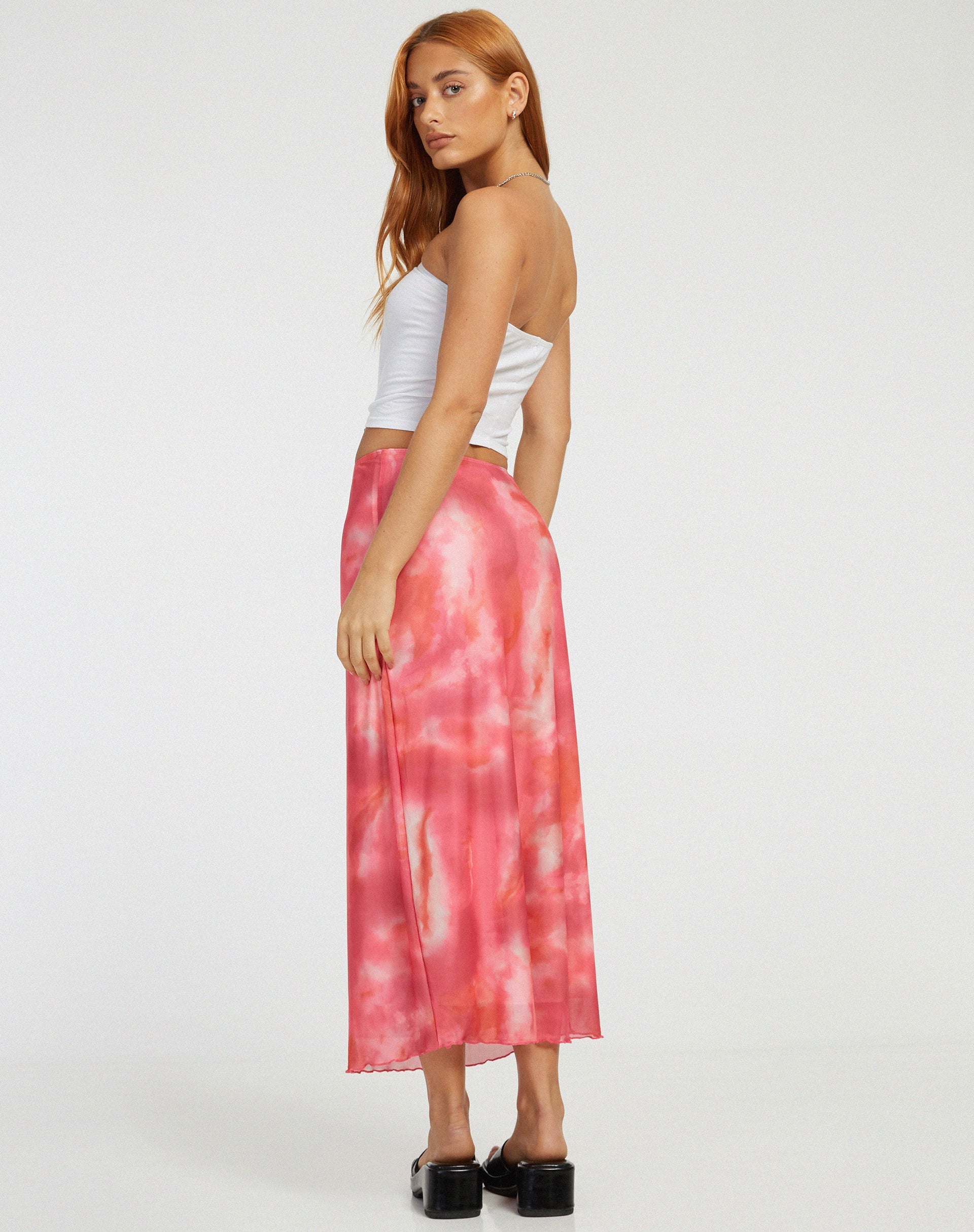 imagen de Lassie Maxi Skirt en rosa difuminado abstracto