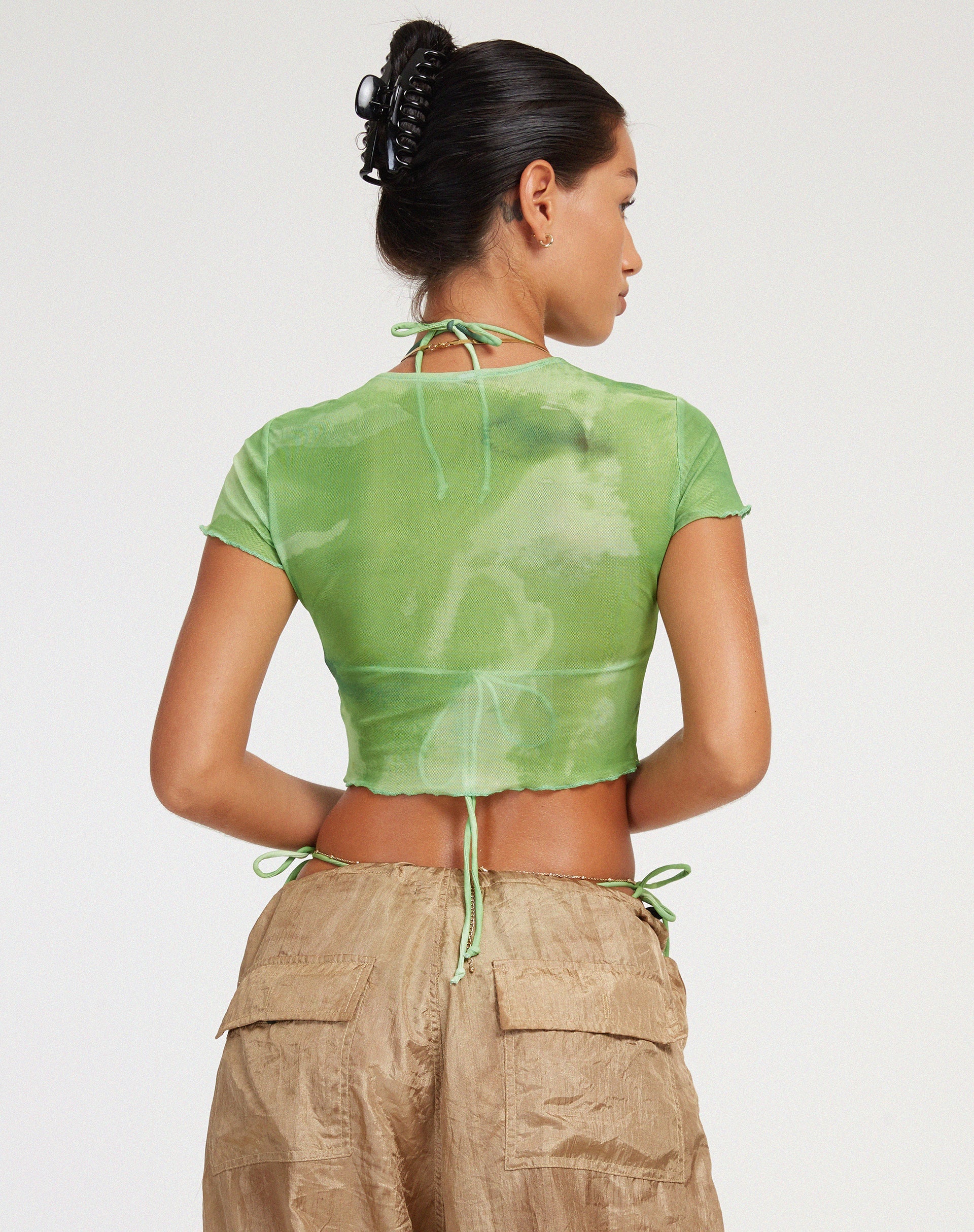 imagen de Tiney Crop Top en Acuarela Verde