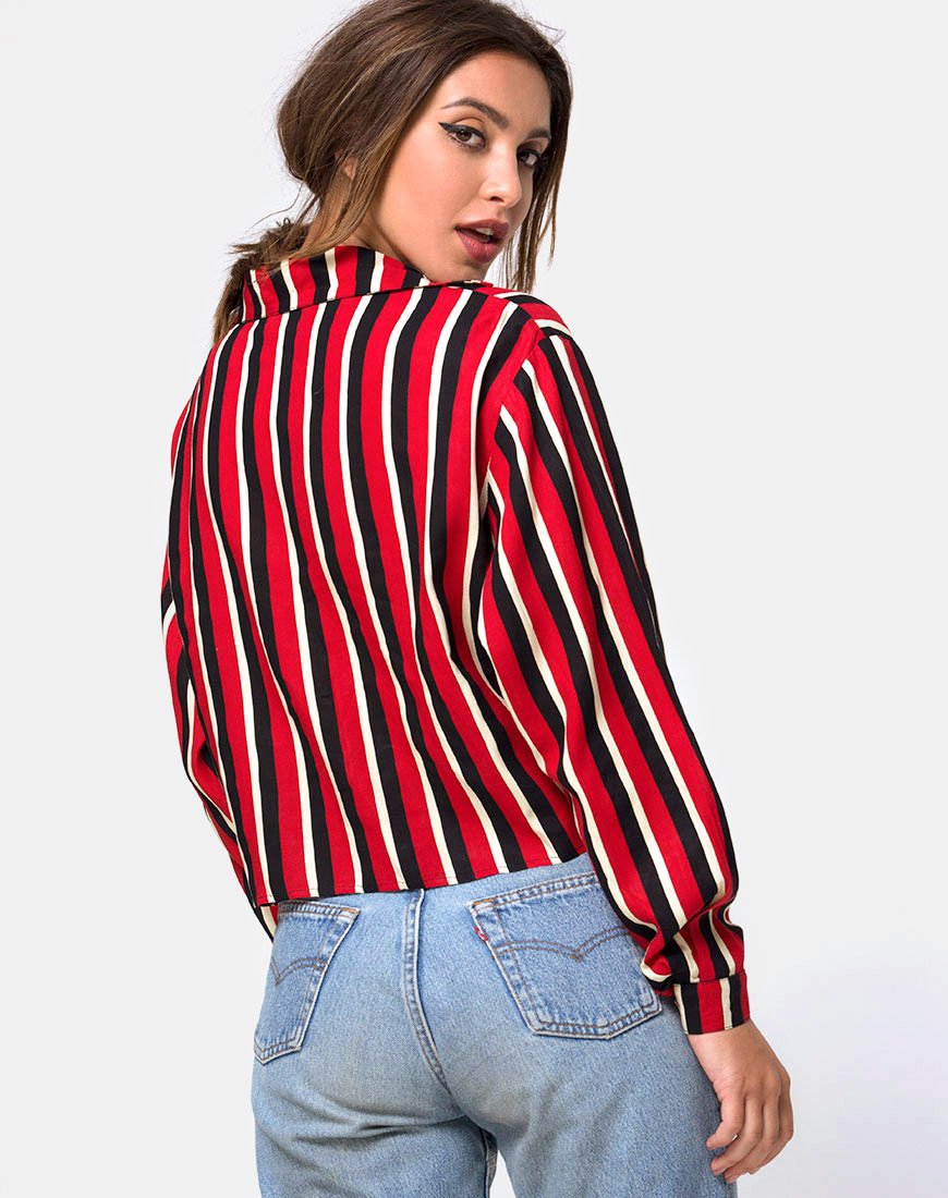Camisa Lauv en Sunset Stripe Vertical