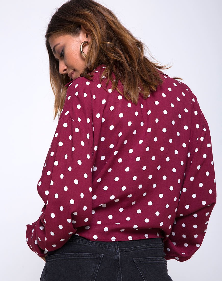 Imagen de la camisa Lauv en Polka Medium Wine