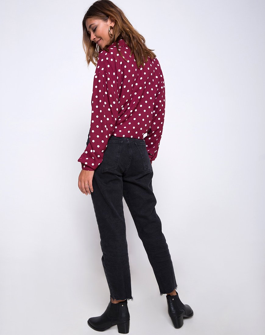 Imagen de la camisa Lauv en Polka Medium Wine