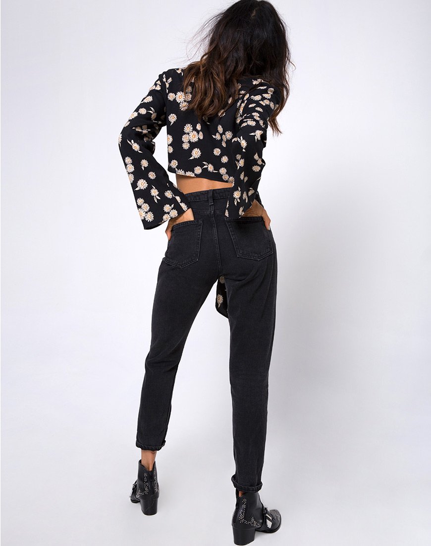 Imagen de Laya Wrap Top en Grunge Daisy Floral