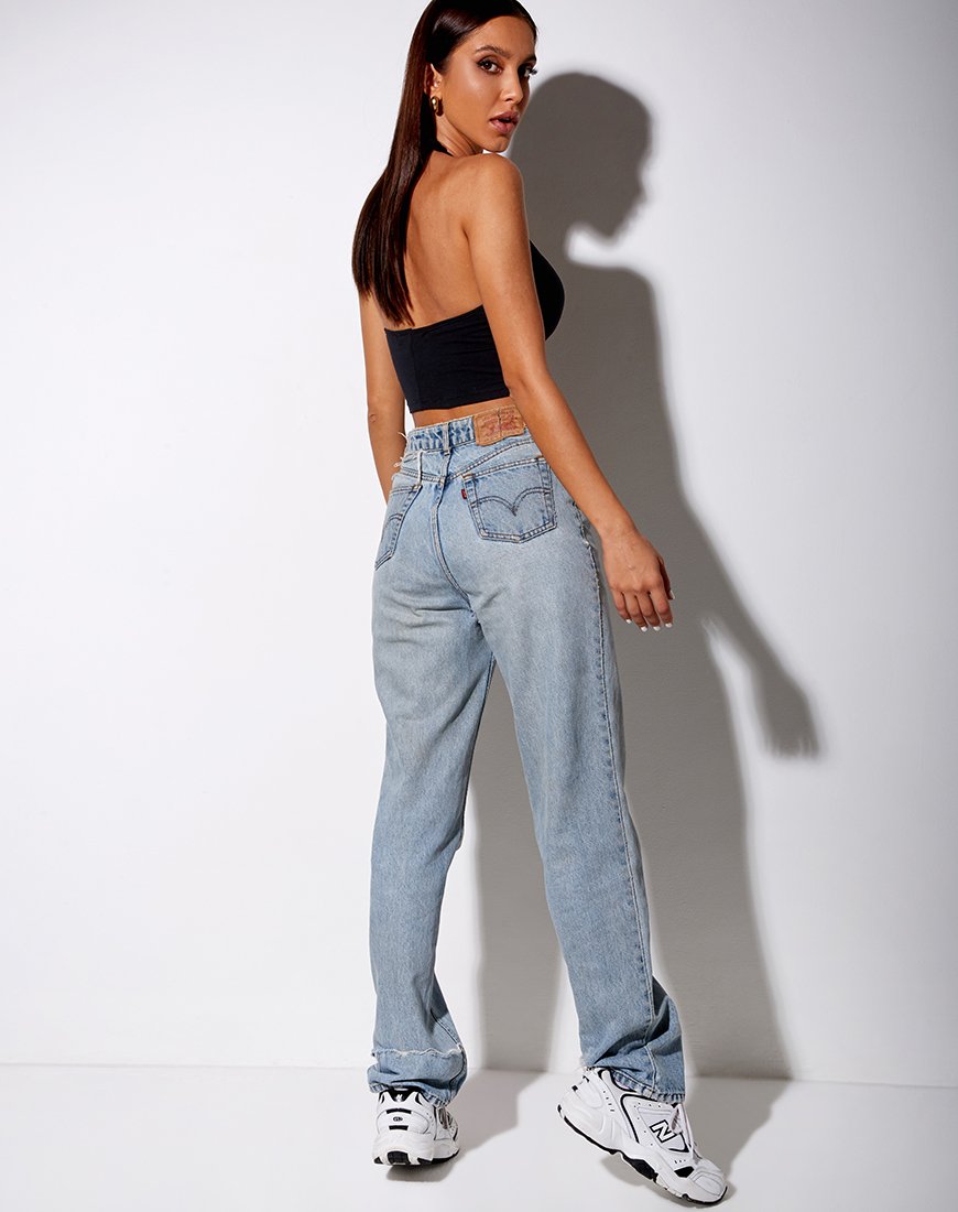 Imagen de Lean Crop Top en negro Cherry Embro