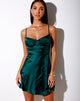 Imagen de Lebby Mini Dress in Satin Forest Green