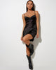 Imagen de Lebby Mini Dress in Satin Negro
