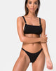 Imagen del sujetador de bikini Leema de canalé negro