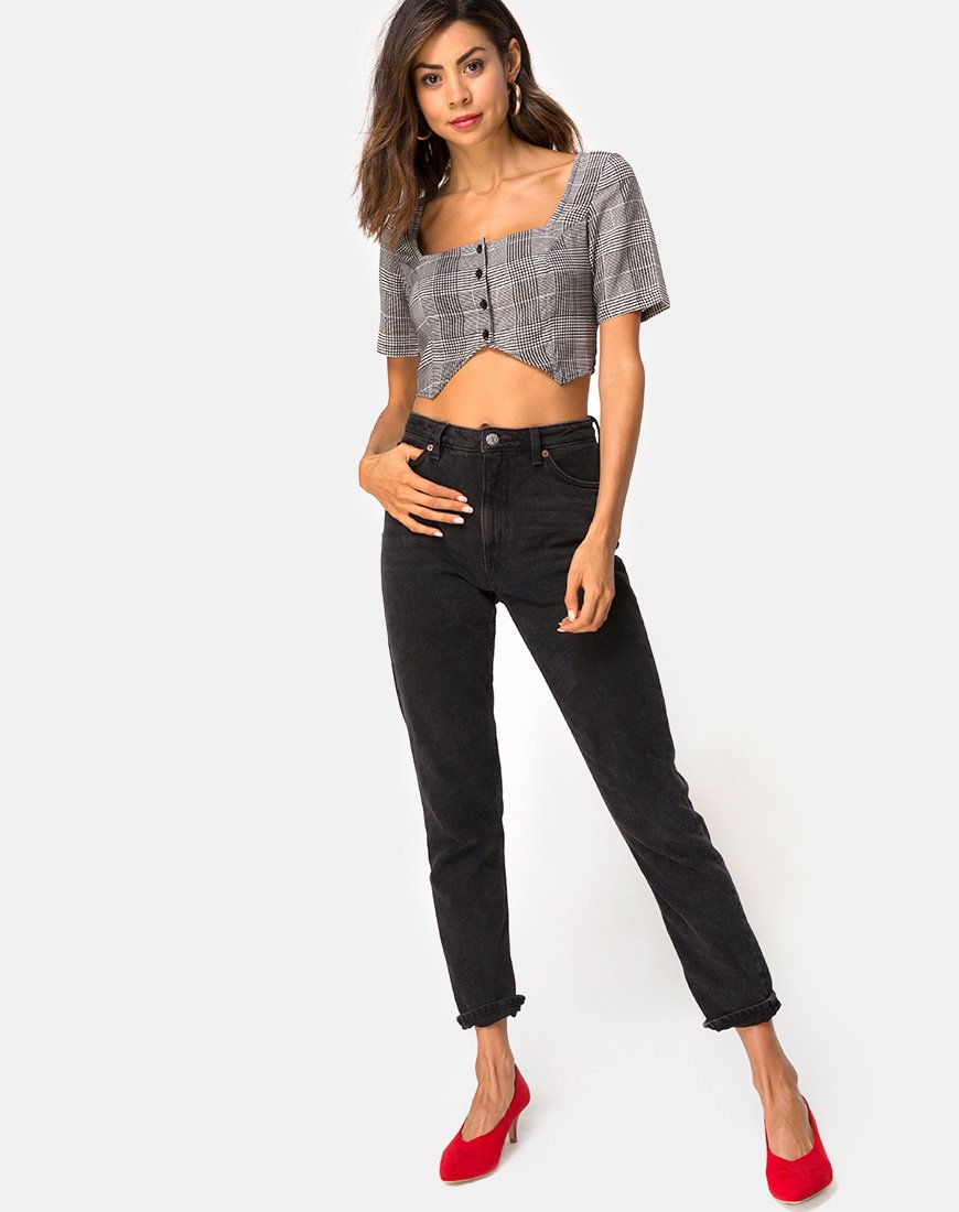 Imagen de Legia Crop Top en Charles Check Gris