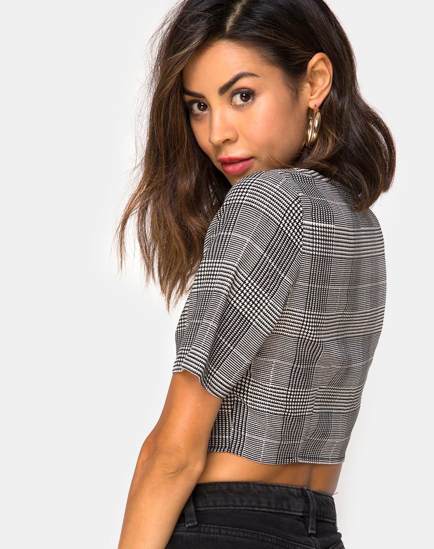 Imagen de Legia Crop Top en Charles Check Gris