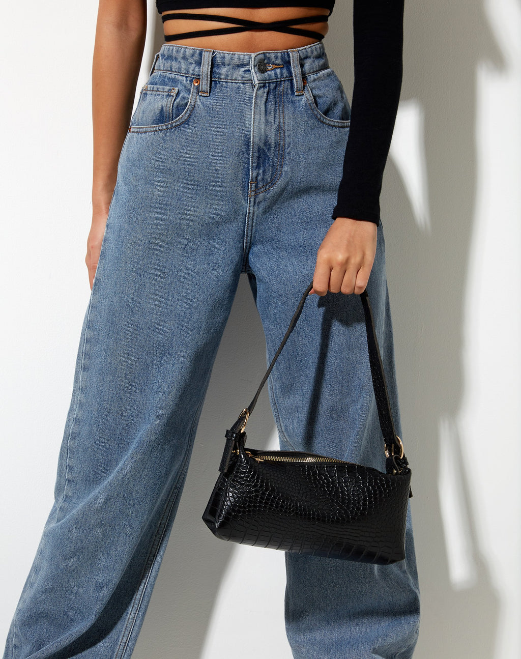 Bolso de hombro Leila en negro