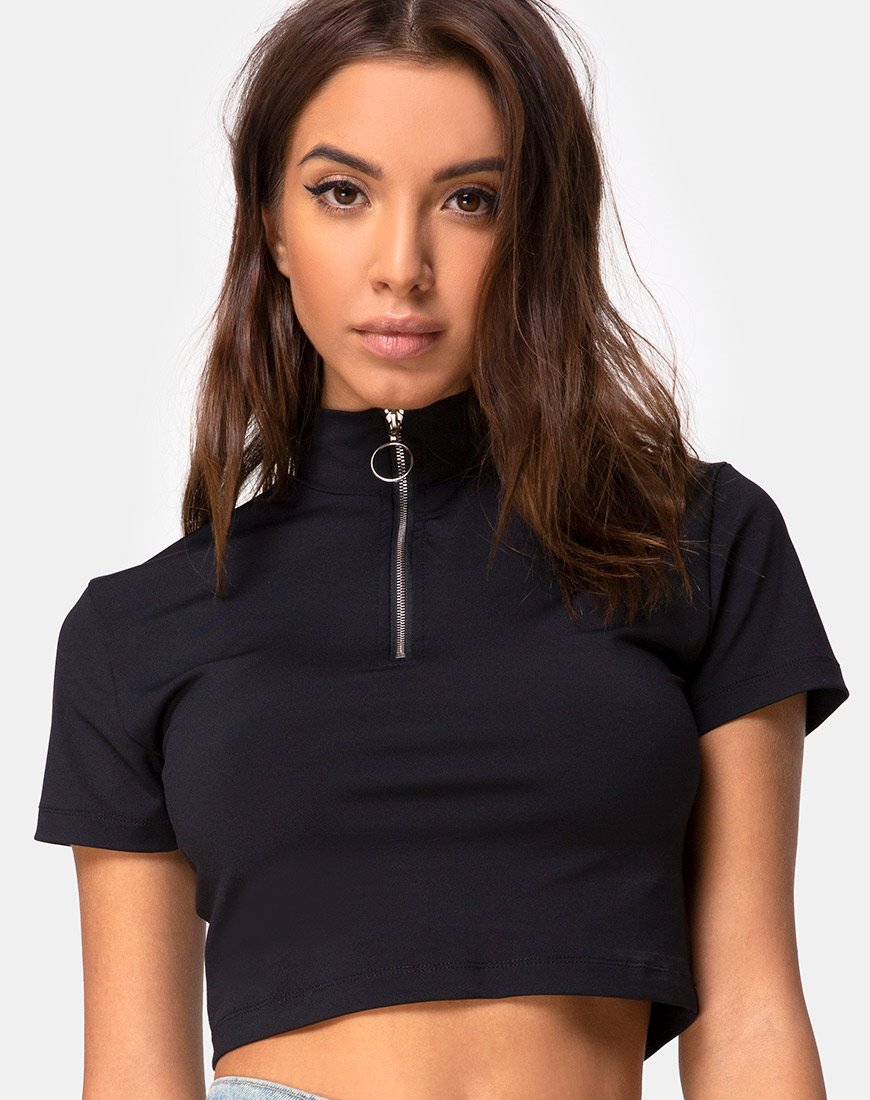 Crop Top Lesver Negro