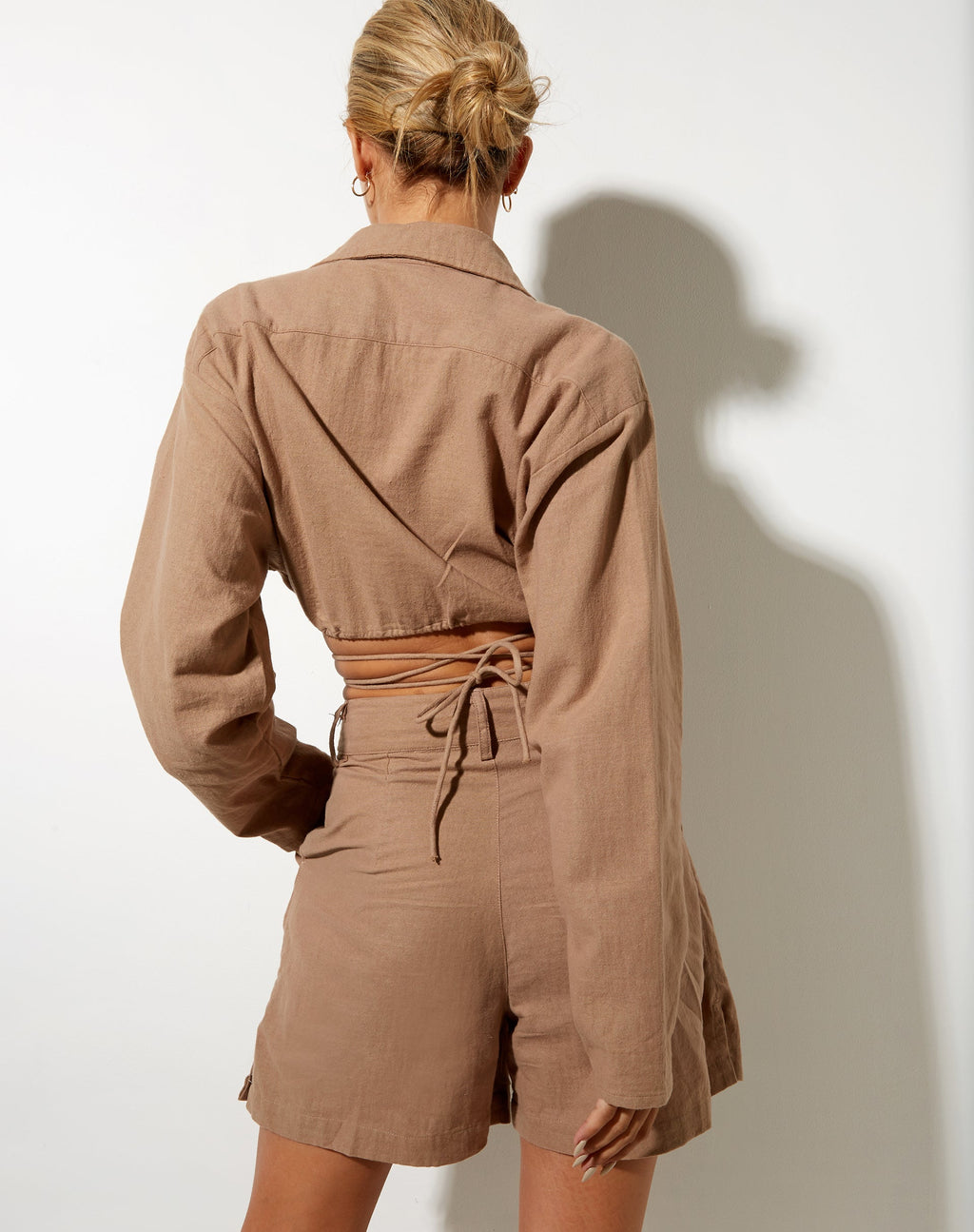 Pantalones cortos Lex Tailoring en Rami Biscuit