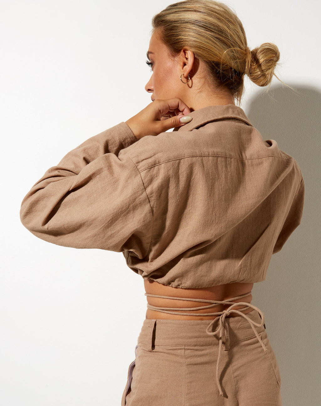 Camisa Elisa en Rami Biscuit