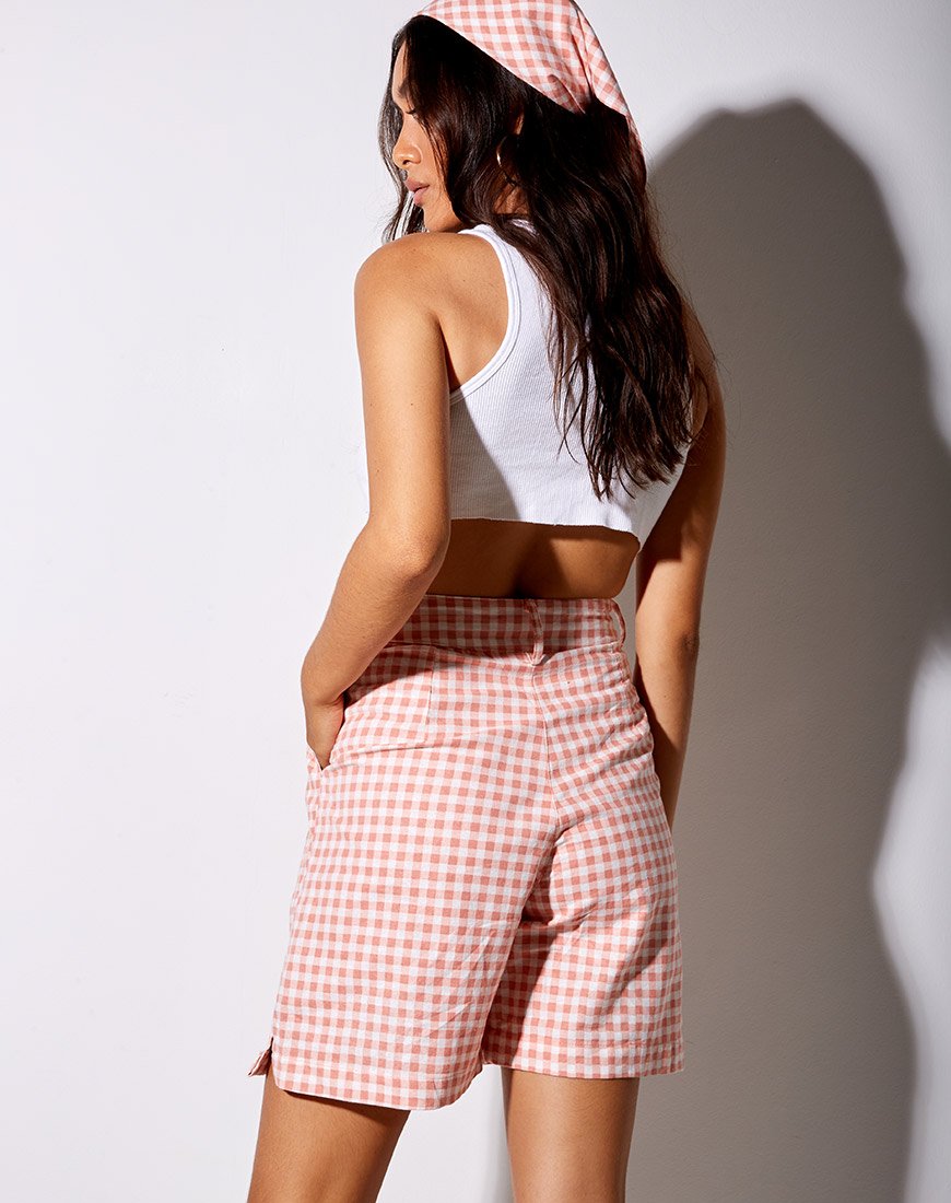Imagen de Lexta Short en cuadros rosa