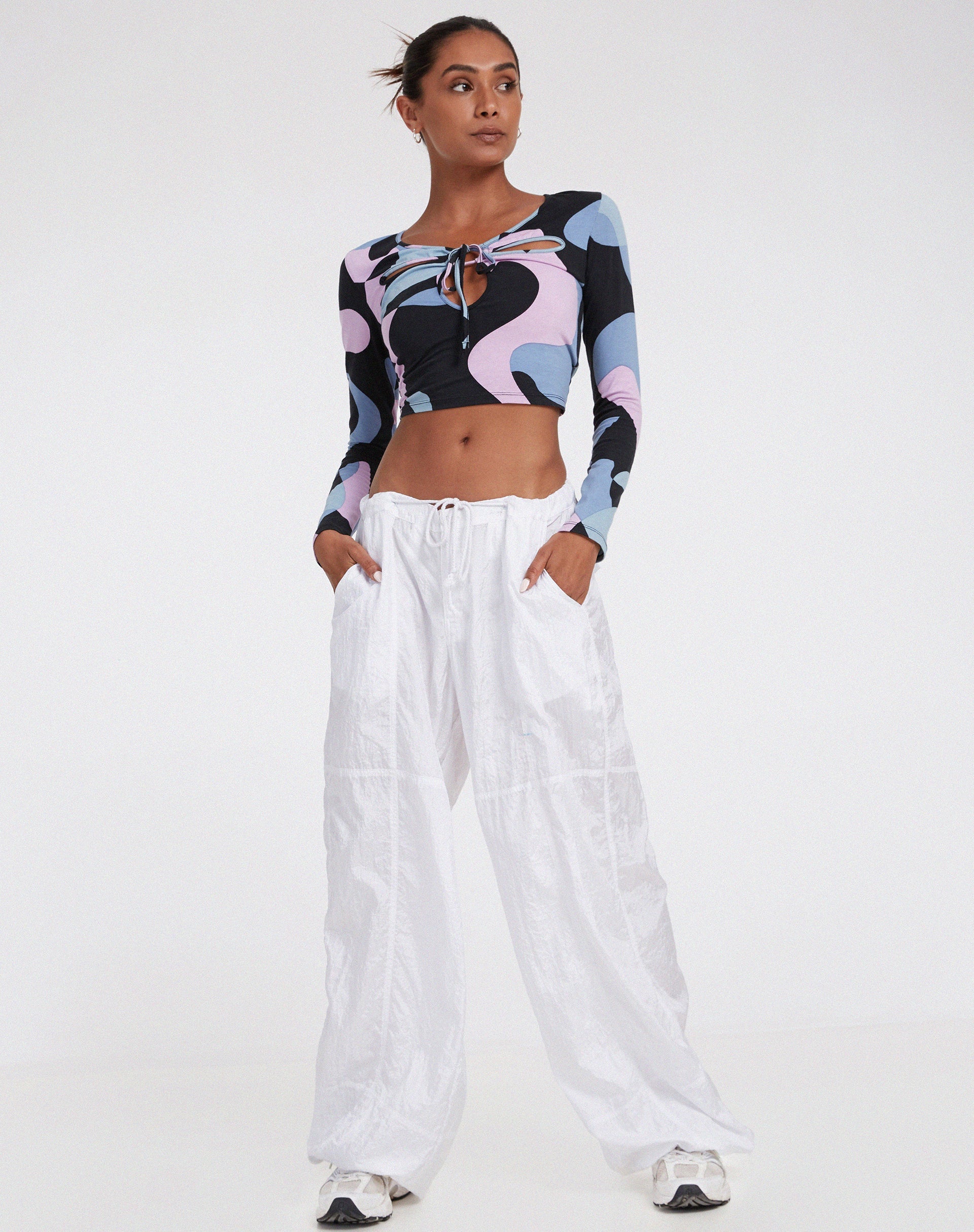imagen de Licora Crop Top en Morado Abstracto