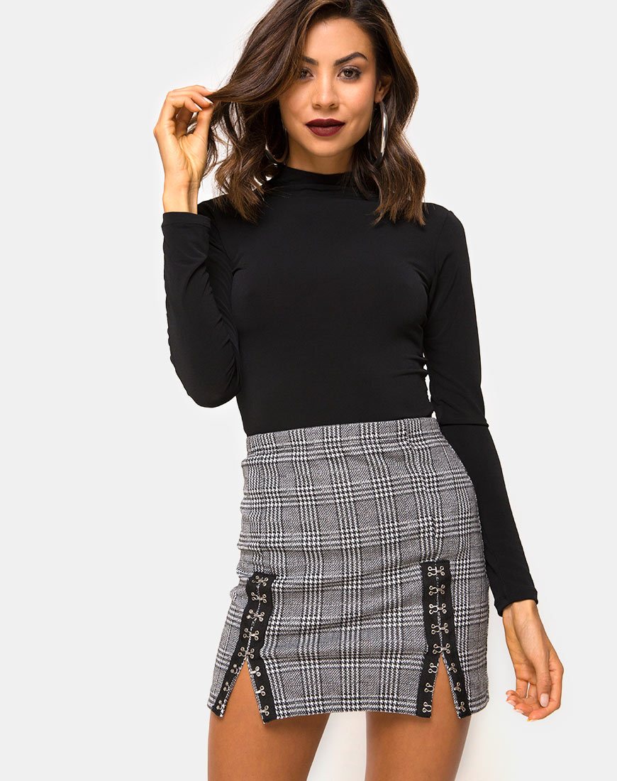 Minifalda Liga en cuadros Charles con corchete