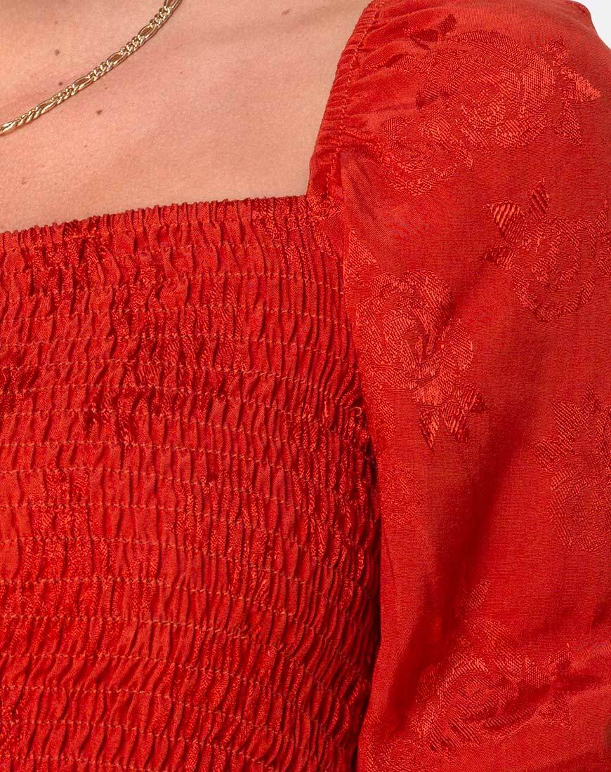 Imagen de Lilian Crop Top en satén rosa óxido