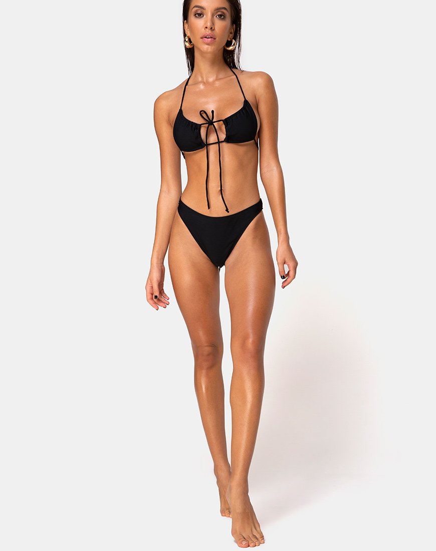 Imagen del sujetador de bikini Lillen en negro mate