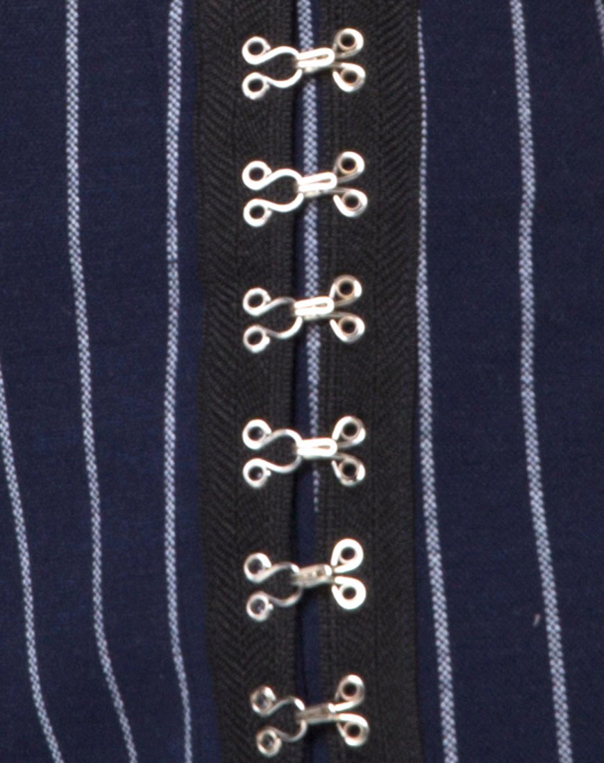Imagen de Lilu A Line Skirt in Navy Pinstripe