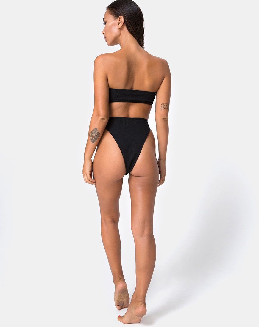 Imagen de Lin Lin Top de bikini en negro con plata Derlin
