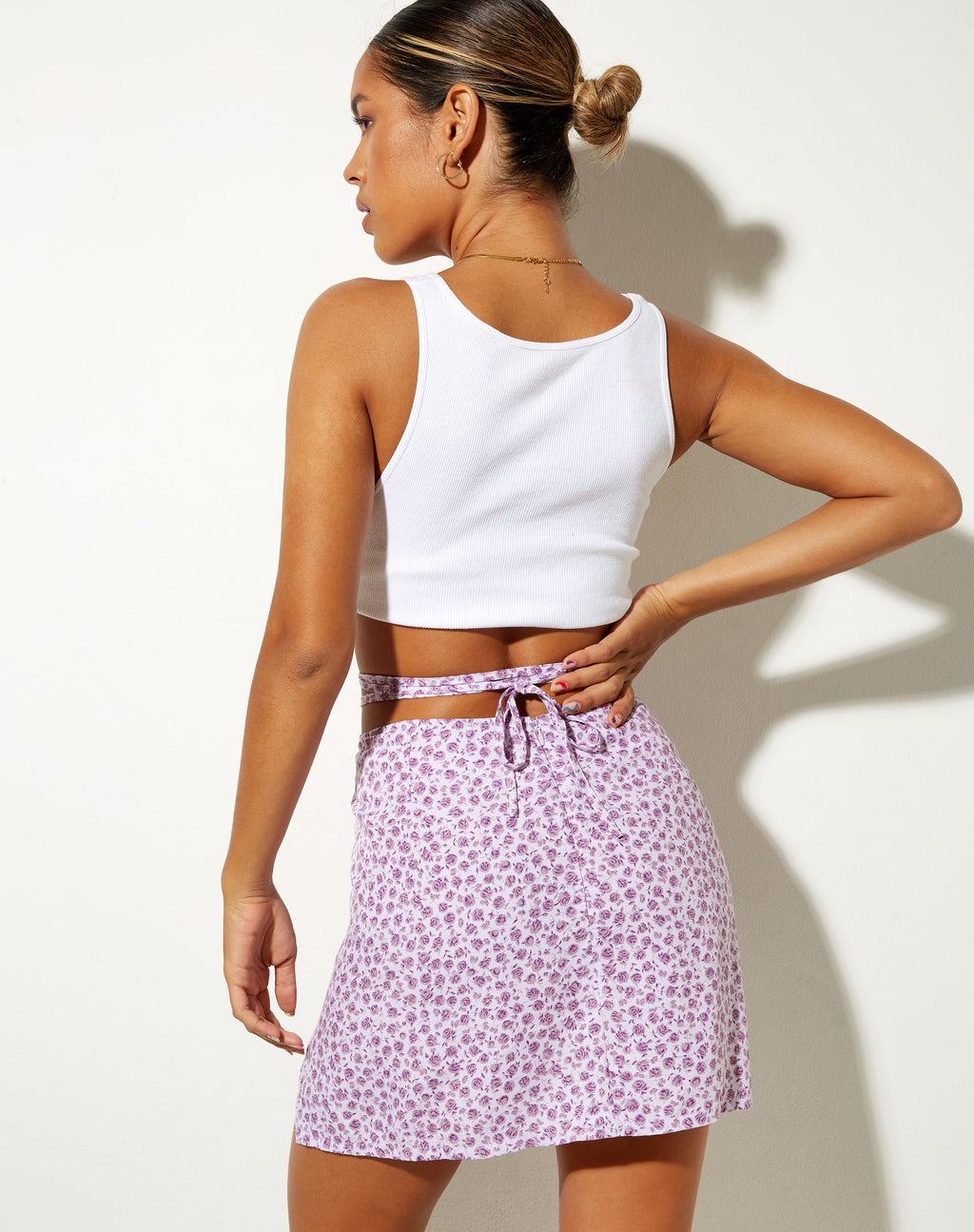 Minifalda Linor en Ditsy Rose Lila