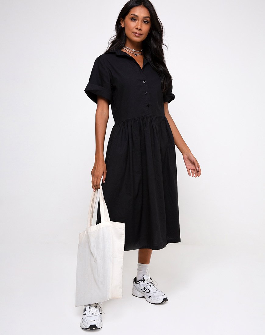 Imagen del vestido Lista Midi en negro