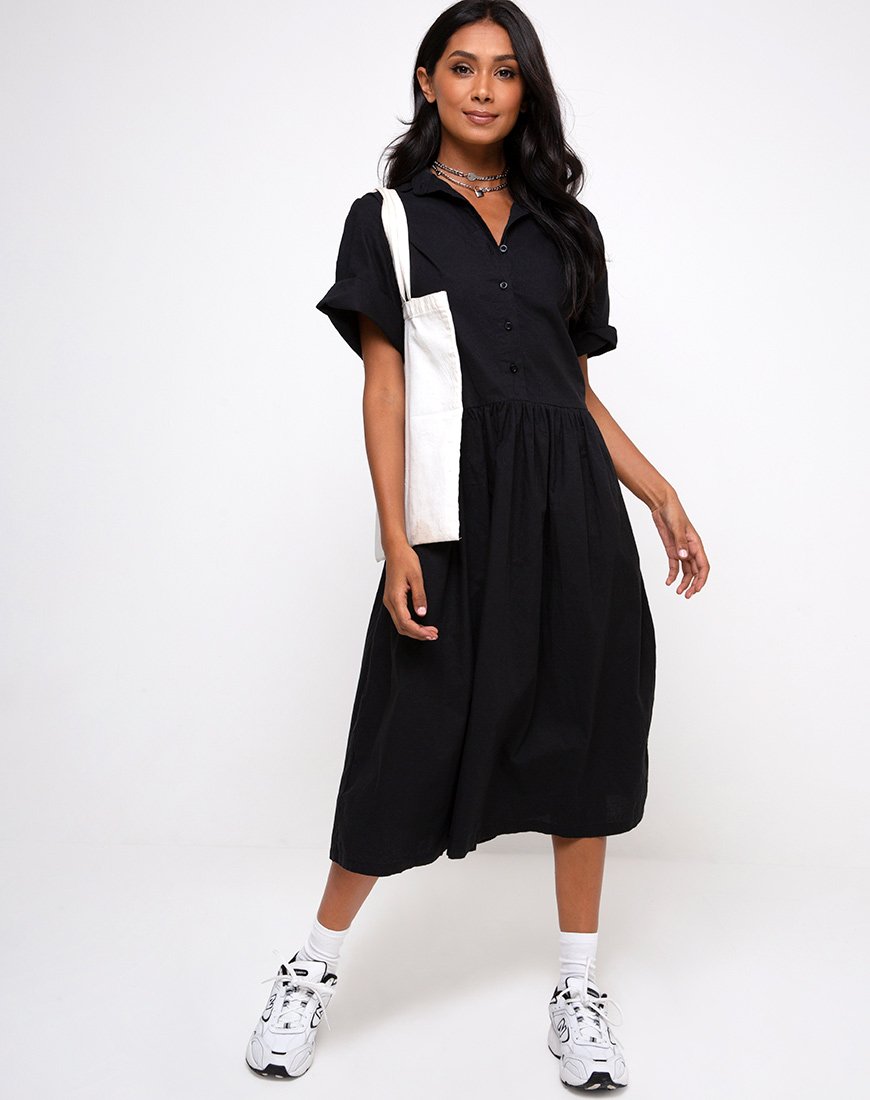 Imagen del vestido Lista Midi en negro