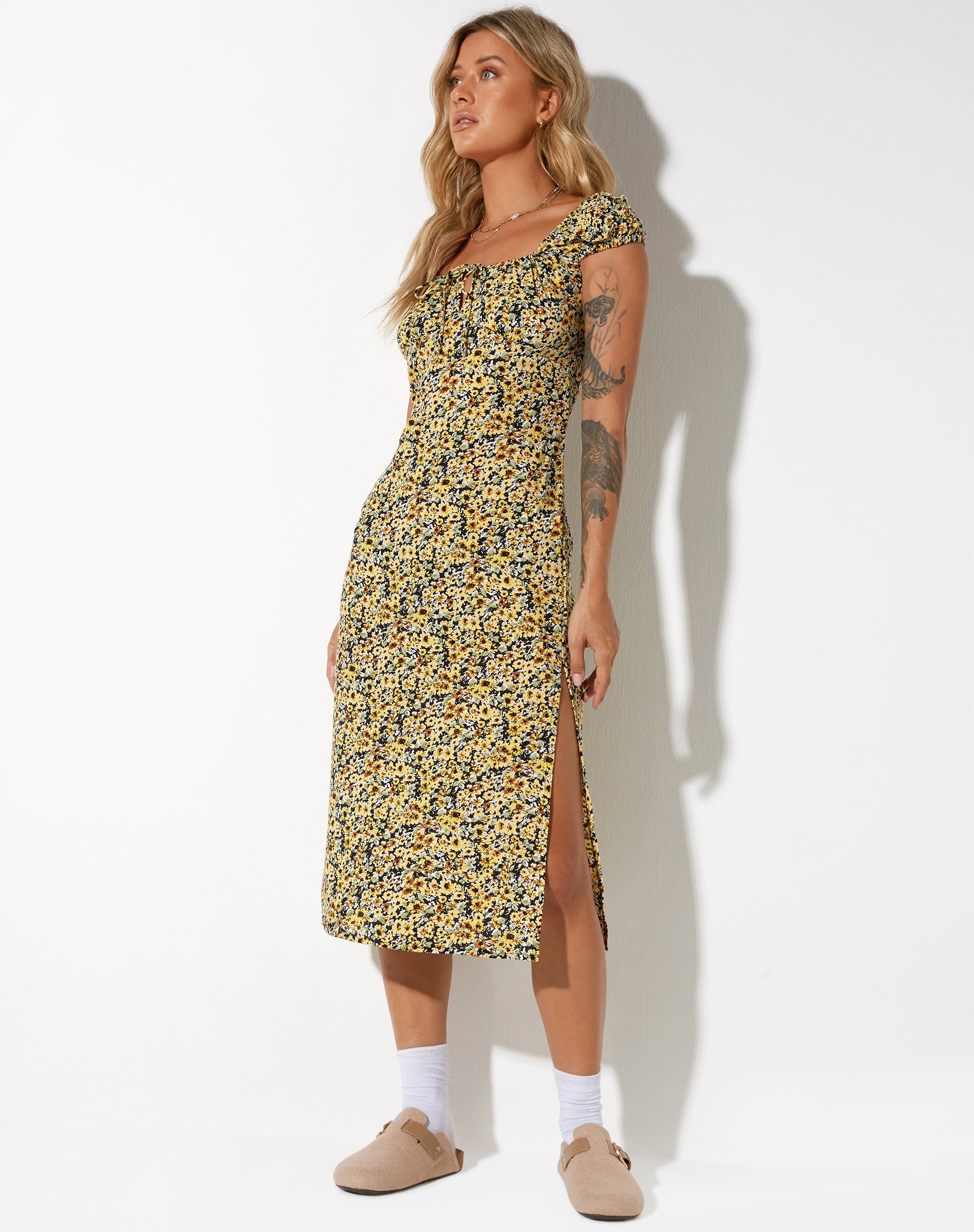 imagen de Lona Midi Dress in Spring Ditsy Yellow