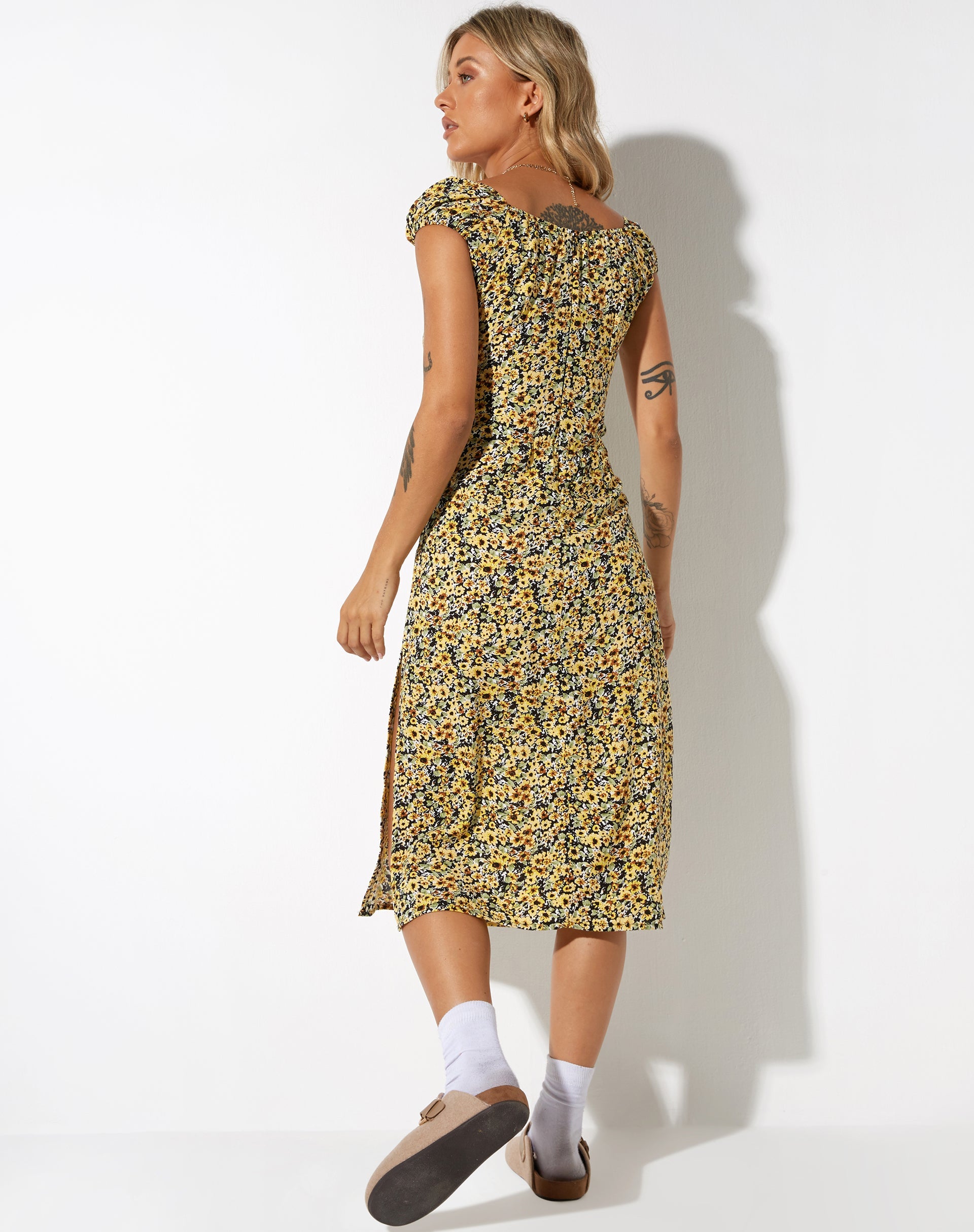 imagen de Lona Midi Dress in Spring Ditsy Yellow