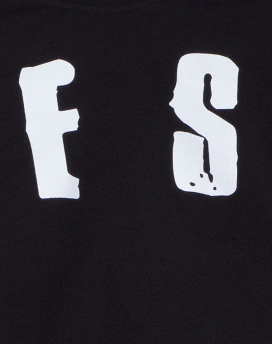 Imagen de Box Expression Crop Tee en negro