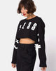 Imagen de Box Expression Crop Tee en negro