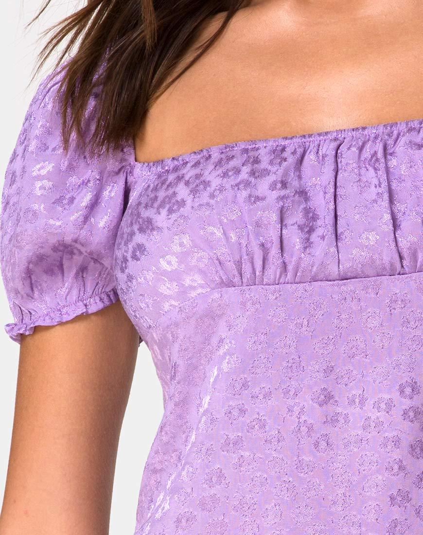 Imagen de Lonma Minivestido de satén Ditsy Rose Lavanda