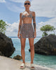 imagen de Takel Mini Skirt in 90's Geo Brown