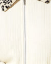 Rib Ivory con animal beige