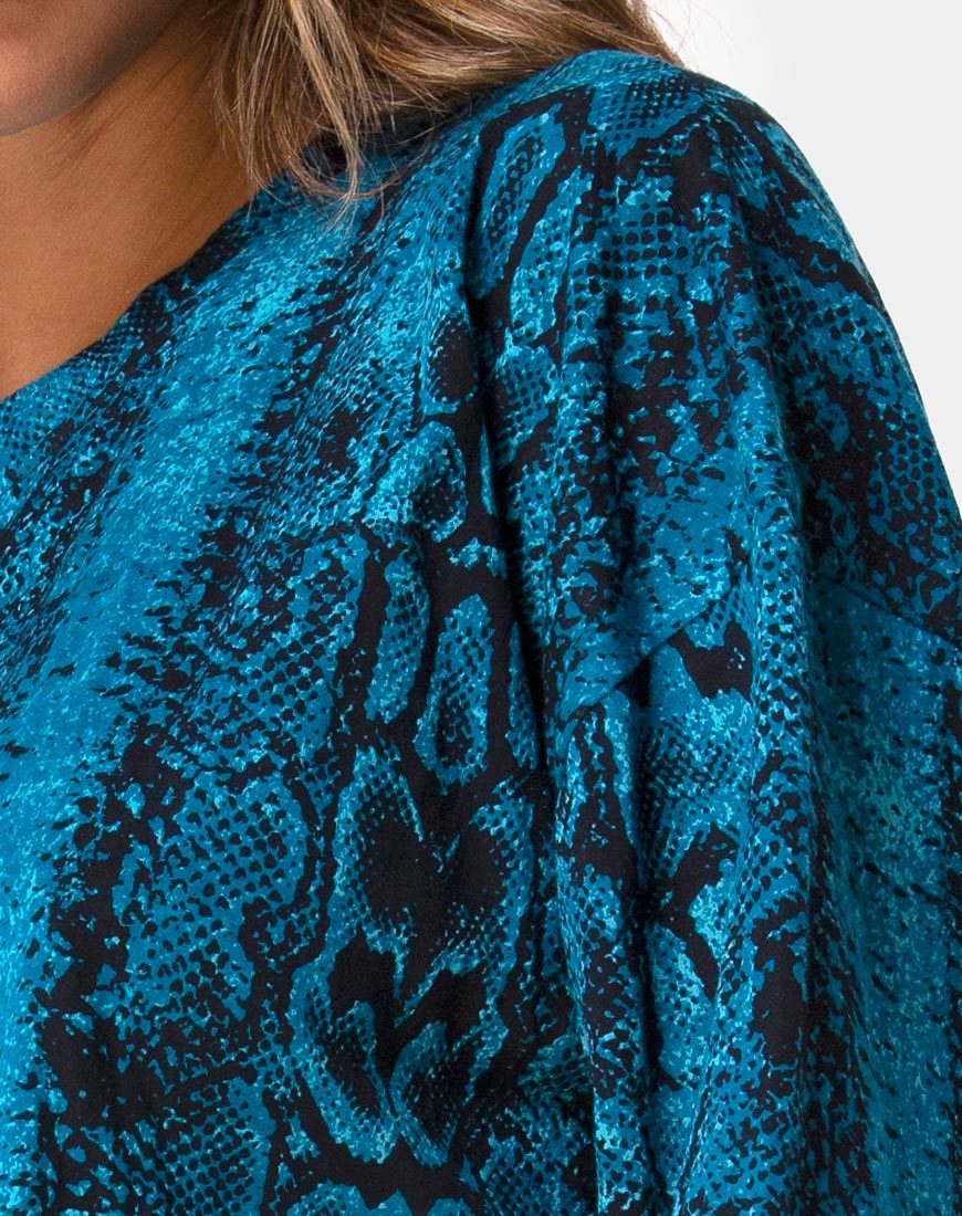 Imagen de Lotsun Jumper Dress in Snake Blue