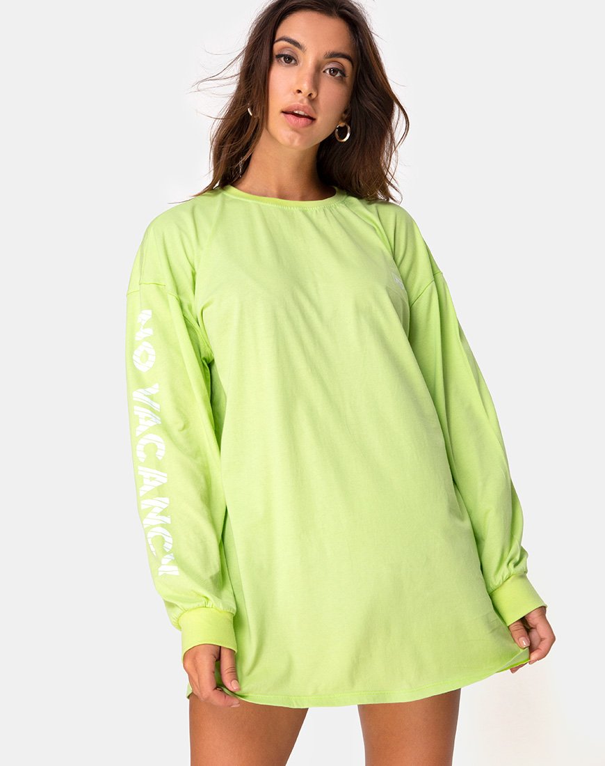 Sudadera Lotsun en Motel No Vacancy Fluro Green