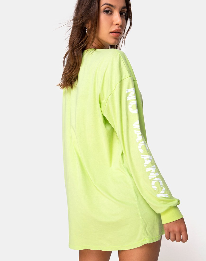 Sudadera Lotsun en Motel No Vacancy Fluro Green
