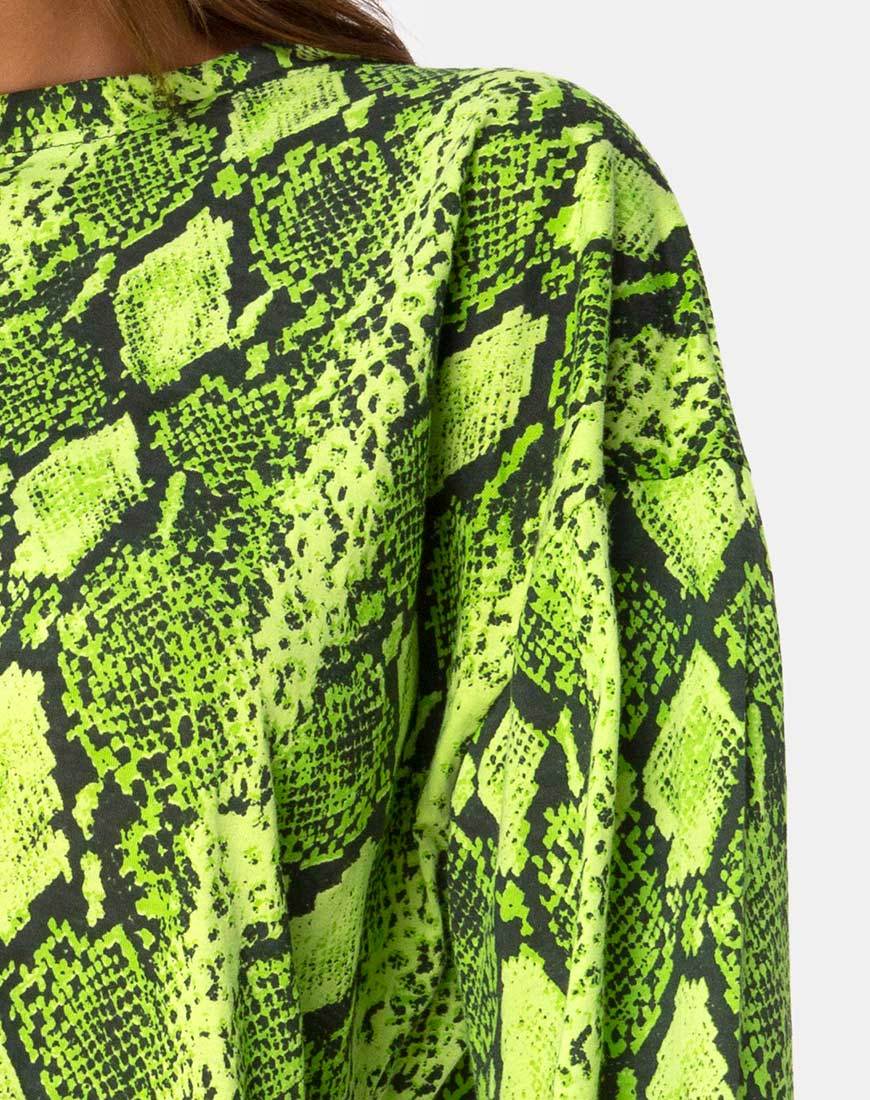 Imagen de Lotsun Jumper Dress in Snake Lime