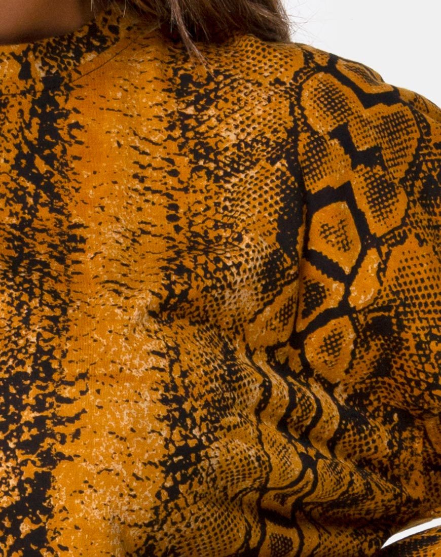 Imagen de Lotsun Jumper Dress in Snake Mustard
