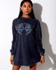 Imagen de Lotsun Sudadera en Negro Lavado Twin Dragon